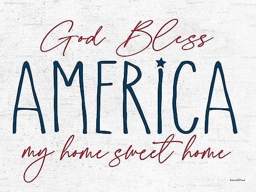 God Bless America Inspirational Print