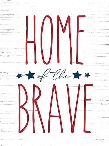 Home of the Brave Inspirational Print