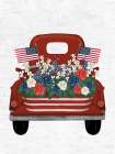 Patriotic Flower Delivery Art Print