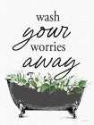 Wash Your Worries Away Bathtub Botanical Print