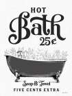 Hot Bath Bathtub Sketch Art Print