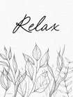 Leaf Sketch Relax Art Print
