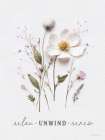 Relax, Unwind, Renew Pressed Flowers Art Print