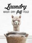 Laundry Fluff Alpaca Art Print