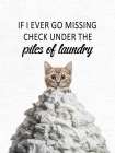 Piles of Laundry Cat Art Print