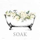 White Floral Soak Bath Set 2 Art Print