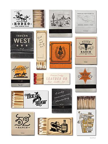 Western Matchbook Collection Art Print