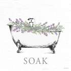 Lavendar Soak Bath Set 2 Art Deco Print