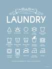 Laundry Symbols Blue Modern Print