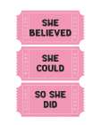 She Believed Art Print