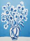 Blue Blooms Minimalist Print