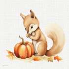 Pumpkin Pals 3 Art Print