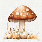Toadstool Treasures 1 Art Print