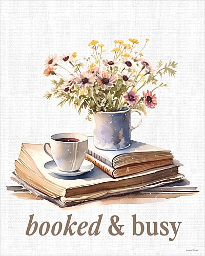 Booked and Busy Art Print