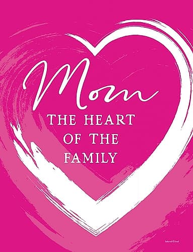 Mom - The Heart of the Family Signs Print
