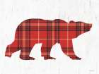 Plaid Bear Art Print