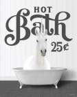Unicorn Hot Bath 25 Cents Art Print