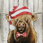 Christmas Cow II Art Print