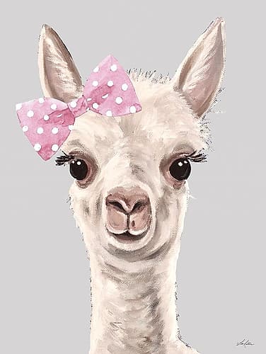 Baby Girl Alpaca Art Print