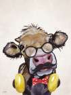 Hipster Cow Art Print