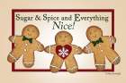 Christmas Gingerbread Men Art Print