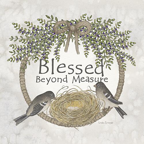 Blessed Beyond Measure Wreath Art Print