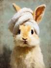 Bathroom Bunny Art Print