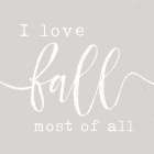 I Love Fall Art Print