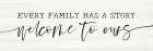 Every Family Has a Story Minimalist Print