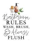 Bathroom Rules Bathroom Art Print