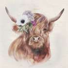 Penny the Highland Cow I Art Print