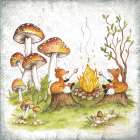 Roasting Marshmallows Art Print