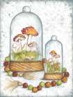 Mushrooms and Beads Art Print