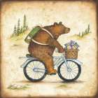Biking Adventure Bear Art Print
