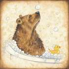 Bubble Bath Bear Art Print