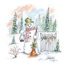 Vintage Snowman Art Print
