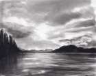 Misty Lake Art Print