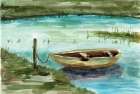 Lone Canoe Art Print