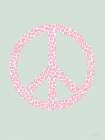 Pink Spotted Peace Art Print