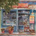 Flower Shop Art Print