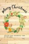 Merry Christmas Wreath Botanical Print