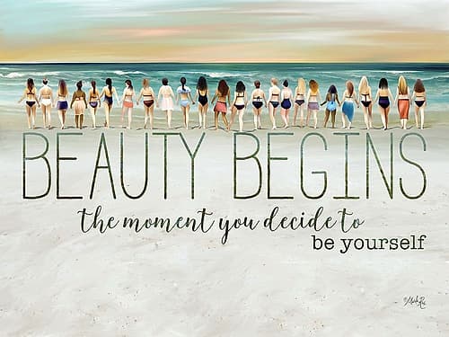 Beauty Begins Coastal Print