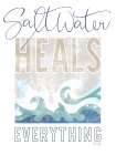 Saltwater Heals Everything Art Print