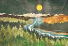 Mountain Moonlight Art Print