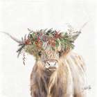 Ruddy Christmas Highland Art Print