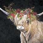 Dasher Christmas Highland Art Print
