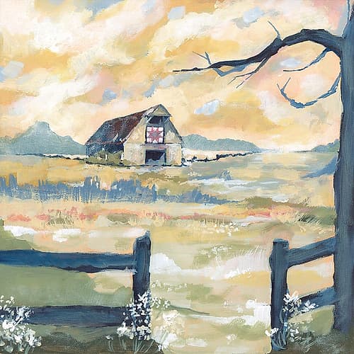 Sunset Barn Art Print