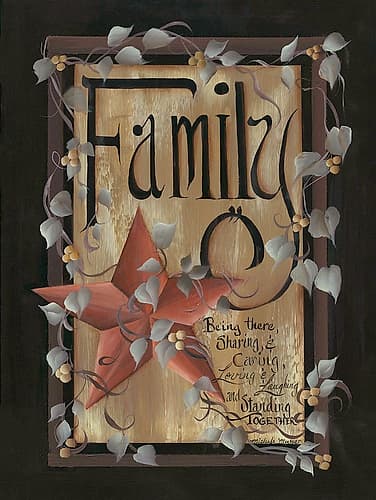 Family with Star Art Print