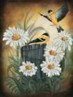 Gold Finches Art Print