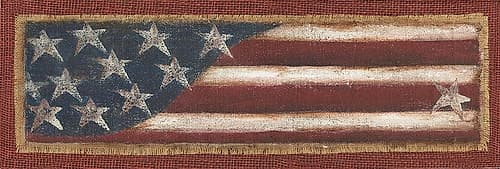 Burlap Flag Art Print by Michele Musser